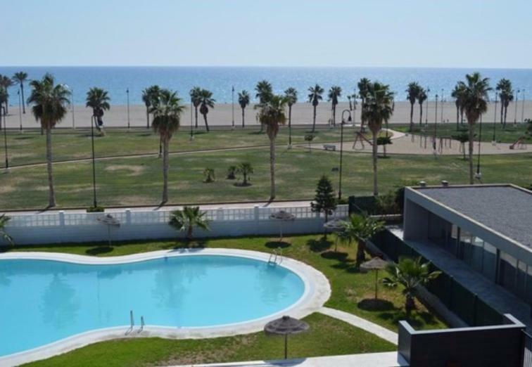 Apartamento Lujo, Primera Linea Playa, Garaje, Wifi, Piscina Climatizada Roquetas de Mar Exteriér fotografie